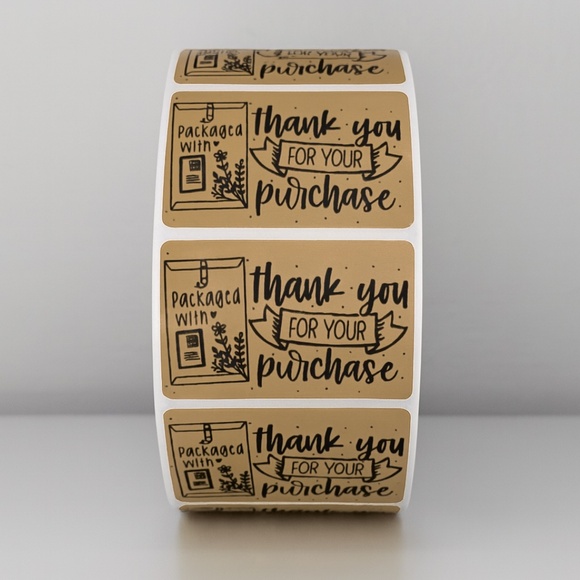 STICKERAFT Other - Thank You for Your Purchase Stickers | Packaged With Love | Cute Packaging